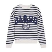 Ba&Sh Crop Sweatshirt American University Style Blue, Dam