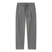 Luisa Cerano Slim Fit Wool Flannel Jogger Pants Gray, Dam