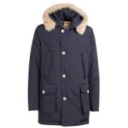 Woolrich Blåa Kappor för Män Blue, Herr