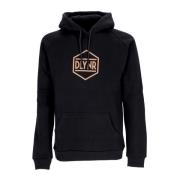 Dolly Noire Svart Logo Hoodie med Känguruficka Black, Herr