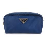 Prada Vintage Pre-owned Nylon prada-vskor Blue, Dam