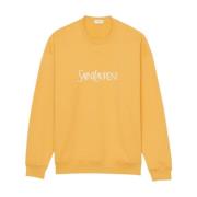 Saint Laurent Stilren Sweatshirt för Män Yellow, Herr