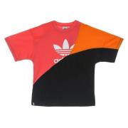 Adidas Colorblock Tee Herr T-shirt Svart/Orange Multicolor, Herr