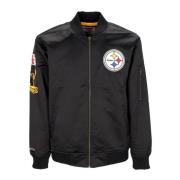 Mitchell & Ness Pittsburgh Steelers Bomberjacka Lätt Satin Black, Herr