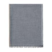 Brunello Cucinelli Grå Cashmere Siden Geometrisk Scarf Gray, Herr