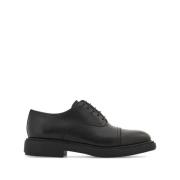 Salvatore Ferragamo Svarta platta skor Elegant stil Black, Herr