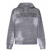 Dsquared2 Grå tröja med nitar Gray, Herr