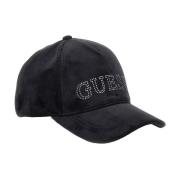 Guess Svart textil damkeps Black, Dam