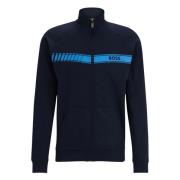 Boss Authentic Jacket Z - Herr Zip-Up Sweatshirt Blue, Herr