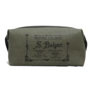 Bvlgari Vintage Pre-owned Belagd canvas necessrer Brown, Dam