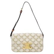 Celine Vintage Pre-owned Belagd canvas celine-vskor White, Dam