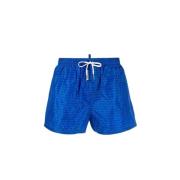 Dsquared2 Stiliga mellanlånga badshorts Blue, Herr