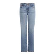 Guess Klassiska Straight Fit Denim Jeans Blue, Dam