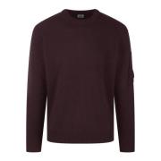 C.p. Company Lambswool Crew Neck Stickad Tröja Purple, Herr