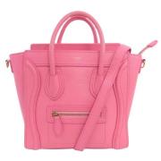 Celine Vintage Pre-owned Laeder totevskor Pink, Dam