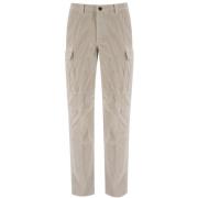 Eleventy Cargo Style Straight Leg Trousers Beige, Herr