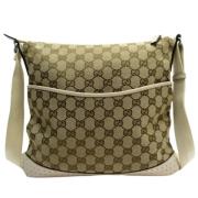 Gucci Vintage Pre-owned Canvas gucci-vskor Beige, Dam