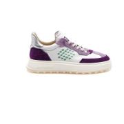 Be Positive Lila Sneakers med Lärdetaljer Purple, Dam