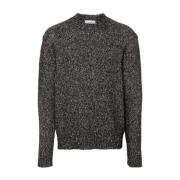 Lardini Chunky Stickad Crew Neck Tröja Black, Herr