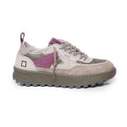 D.a.t.e. Tjock sula mocka sneakers i taupe/lila Multicolor, Dam