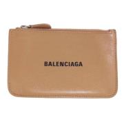 Balenciaga Vintage Pre-owned Laeder hem-och-kontorstillbehr Beige, Dam