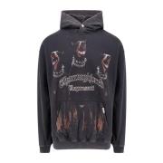 Represent Thoroughbred Print Bomullsweatshirt Black, Herr