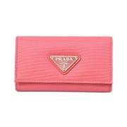 Prada Vintage Pre-owned Canvas nyckelhllare Pink, Dam