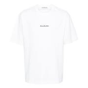 Acne Studios Avslappnad Bomull T-shirt för Män White, Herr