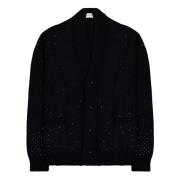 Laneus Kristall Hotfix Cardigan med Fickor Black, Herr