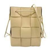 Bottega Veneta Vintage Pre-owned Laeder axelremsvskor Beige, Dam