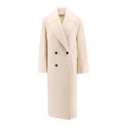 Róhe Peak Lapel Ull Kashmirrock White, Dam