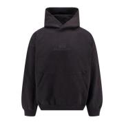 Balenciaga Broderad Logotyp Hoodie Black, Herr