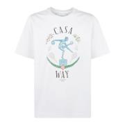 Casablanca Marmormönstrad T-shirt White, Herr