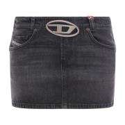 Diesel Denim Skirts Black, Dam