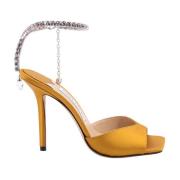 Jimmy Choo Höga Klack Sandaler Yellow, Dam