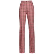 PINKO Flared Wool Flannel Jeans Byxor Red, Dam