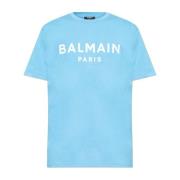 Balmain T-shirt med tryckt logotyp Blue, Herr