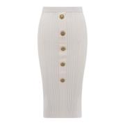 Balmain Midi Skirts White, Dam