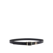 Dolce & Gabbana Monogram Läderbälte Black, Dam