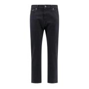 Golden Goose Svarta Slim Fit-byxor i denim med metalstjärnor Black, He...