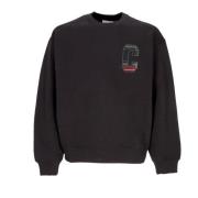 Carhartt Wip Svart Crewneck Tröja Mjuk Passform Black, Herr