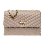 Tory Burch Kira quiltad axelväska Beige, Dam