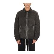 Rick Owens Vadderad dragkedja jacka Gray, Herr