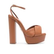 Aquazzura Olie Plateau 140 Sandaler Brown, Dam