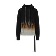 Rick Owens Svart Terra Oversized Hoodie Multicolor, Herr