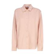 Max Mara Rosa Ull Skjortjacka Pink, Dam