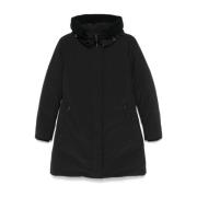 Woolrich Svart Vadderad Dunjacka Black, Dam