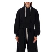 Rick Owens Svart Stickat Hoodie Aw24 Black, Dam