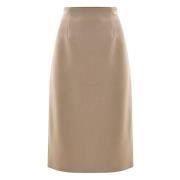 Kocca Sleek Lines Viscosekjol Beige, Dam