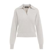 Fabiana Filippi Greige Polo Neck Sweater Beige, Dam